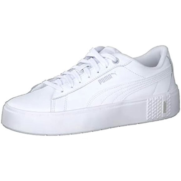 Puma Smash Platform Womens White SoftFoam Athletic Sneakers 9 Preppy Academic - Picture 1 of 12